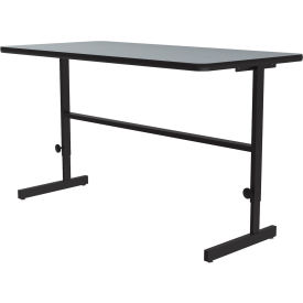Correll Inc CST3060-15 Correll Adjustable Standing Height Workstation - 60"L x 24"W x 34" to 42" - Gray Granite image.
