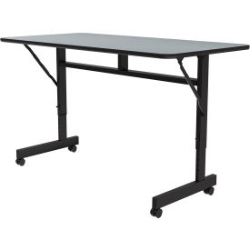 Correll Inc FT2448M-15 Correll Econo-Line Flip Top Table, 24" x 48", Gray Granite image.