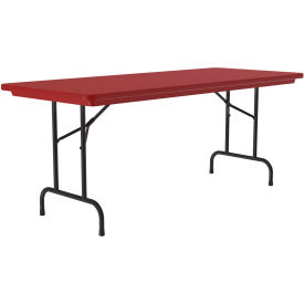 Correll Inc R3072-25 Correll Plastic Folding Table, 30" x 72", Red image.