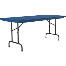 Correll Inc R3072-27 Correll Plastic Folding Table, 30" x 72", Blue image.
