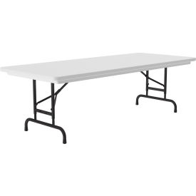 Correll Inc RA3072-23 Correll Adjustable Height Plastic Folding Table, 30" x 72", Gray image.
