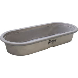 Hastings Equity Manufacturing HP20104 Hastings Poly Stock Tank HP20104 Round-End 60 Gallon 53"L x 33"W x 12-1/2"H No Drain Plug - Gray image.