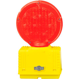 Cortina Safety Products 03-10-RSBL Cortina Solar Barricade Light, Yellow Body, Red Lens, 03-10-RSBL image.