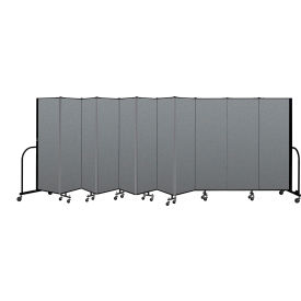 Screenflex Partitions CFSL-6011CG Screenflex Portable Room Divider 11 Panel, 6H x 205"W, Fabric Color Gray image.