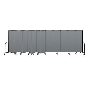 Screenflex Partitions CFSL-6013CG Screenflex Portable Room Divider 13 Panel, 6H x 241"W, Fabric Color Gray image.