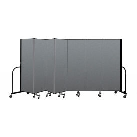 Screenflex Partitions CFSL-607CG Screenflex Portable Room Divider 7 Panel, 6H x 131"W, Fabric Color Gray image.