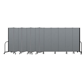 Screenflex Partitions CFSL-6813CG Screenflex Portable Room Divider 13 Panel, 68"H x 241"W, Fabric Color Gray image.