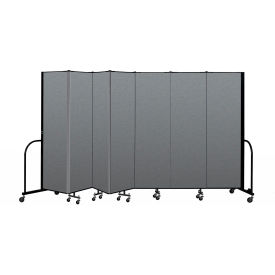 Screenflex Partitions CFSL-687CG Screenflex Portable Room Divider 7 Panel, 68"H x 131"W, Fabric Color Gray image.