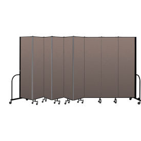 Screenflex Partitions CFSL-749CO Screenflex Portable Room Divider 9 Panel, 74"H x 169"W, Fabric Color Oatmeal image.