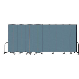 Screenflex Partitions CFSL-8013CB Screenflex Portable Room Divider 13 Panel, 8H x 241"W, Fabric Color Blue image.