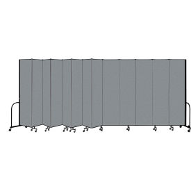 Screenflex Partitions CFSL-8013CG Screenflex Portable Room Divider 13 Panel, 8H x 241"W, Fabric Color Gray image.
