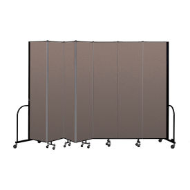 Screenflex Partitions CFSL-807CO Screenflex Portable Room Divider 7 Panel, 8H x 131"W, Fabric Color Oatmeal image.