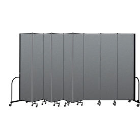 Screenflex Partitions CFSL-809CG Screenflex Portable Room Divider 9 Panel, 8H x 169"W, Fabric Color Gray image.