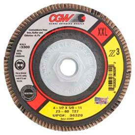 CGW Camel Grinding Wheels Inc. 36325 CGW Abrasives 36325 Abrasive Flap Disc 4-1/2" x 5/8 - 11" 40 Grit Zirconia image.