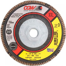 CGW Camel Grinding Wheels Inc. 36316 CGW Abrasives 36316 Abrasive Flap Disc 4-1/2" x 7/8" 40 Grit Zirconia image.