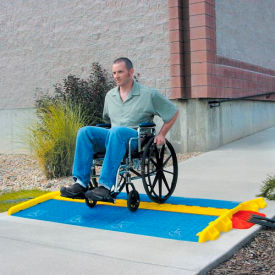 Justrite Safety Group CPRP-3GD-BLU Cross Guard® Ada Compliant Ramps For Guard Dog® 3 Ch - Blue image.