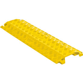 Checkers Ind Prod Inc FL1X4-Y Checkers® Fastlane 1-Channel Cable Protector, 4200 lb. Cap., 38-1/2" x 10-7/8" x 1-1/2", Yellow image.