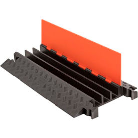 Justrite Safety Group GD3X225-O/B Guard Dog® 3 CH Cable Protector - Orange Lid/Black Base image.