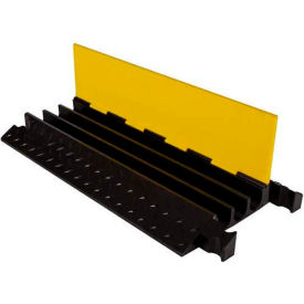 Cable Protector 3-Channel Lineal, Yellow/Black, YJ3-225-Y/B