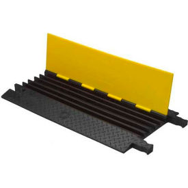 Justrite Safety Group YJ5-125-Y/B Cable Protector 5-Channel Lineal, Yellow/Black, Y5-125-Y/B image.