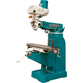 Clausing Industrial Inc. 2VS08-230V Clausing 9"L x 49"W Vertical Knee Mill, Variable Speed, Fwd/Rev Switch, 3 HP, 230V, 3 Phase image.
