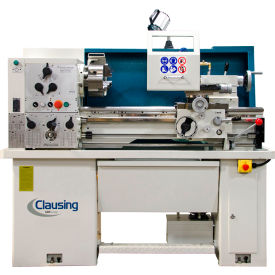Clausing Industrial Inc. C1330SJ-460V Clausing 13"L x 30"W Straight Bed Engine Lathe, 2-Speed 3 HP, 460V, 3 Phase image.