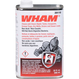 Oatey Scs 20110 Hercules WHAM® Drain And Waste System Cleaner, Quart Bottle, 12 Cans - 20110 image.
