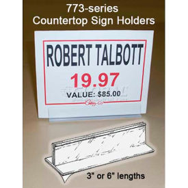 Clip Strip Corp. 773-6 Countertop Sign Holder 6"L image.