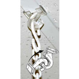 Clip Strip Corp. CH-7025 Clear Hinged Ceiling Hook, 3/4"W X 1-3/8"L image.