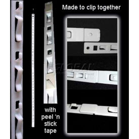 Clip Strip Corp. CS-12 Clip Strip®, 12 Station, W/Tape, 32-1/2"L, White image.