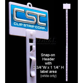 Clip Strip Corp. CS-12HD Clip Strip®, 12 Station, W/Tape & Header, 34-1/4"L, White image.