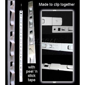Clip Strip Corp. CS-6 Clip Strip®, 6 Station, W/Tape, 16-1/2"L, White image.