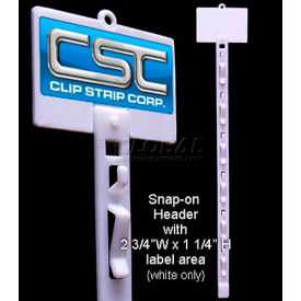 Clip Strip Corp. CS-6HD Clip Strip®, 6 Station, W/Tape & Header, 18-1/4"L, White image.