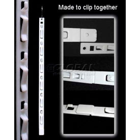 Clip Strip Corp. CS-6NT Clip Strip®, 6 Station, No Tape, 16-1/2"L, White image.