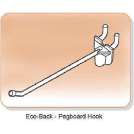 Clip Strip Corp. EBH-4 Pegboard & Slatwall Hook, Eco-Back, 4" Long image.