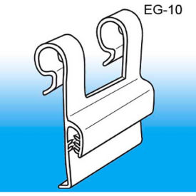 Clip Strip Corp. EG-10 Grip-Tite™ Wire Flush Sign Holder, 1-3/8"L x 1-3/8"W, Clear image.