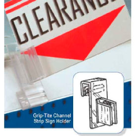 Clip Strip Corp. EG-13 Grip-Tite Channel Strip Sign Holder, 3/4"W X 1-5/8"H image.