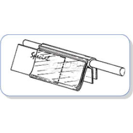 Clip Strip Corp. EG-19 Covered Face Wire Basket Sign Holder 2"L X 1-1/4"H image.