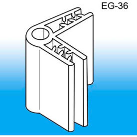 Clip Strip Corp. EG-36 Grip-Tite™ 2-Way 90° Panel Connector, 1"L x 1"W, Clear image.