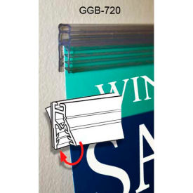 Clip Strip Corp. GGB-720 Galactic Grip-Tite™ Banner/Sign Holder W/Adhesive, 3"L, Clear image.