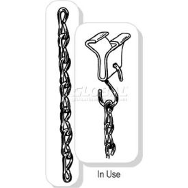Clip Strip Corp. JCK-16 Jack Chain Kit, (2) #16 Chains, 48"L, (4) 1" "S" Hooks, Plated Steel image.