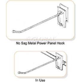 Clip Strip Corp. MP-4 No Sag™ Metal Power Panel Hooks, 4"L image.