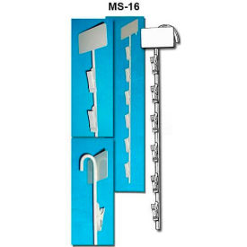 Clip Strip Corp. MS-16 Metal Merchandising Strips, 6 Stations, 15-1/2"L image.