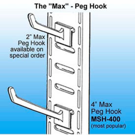 Clip Strip Corp. MSH-400 The "Max" Hooks, 4"L image.