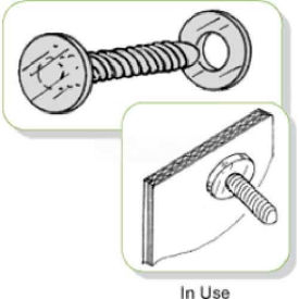 Clip Strip Corp. PLF-50 Push Lock Fastener & Washer, 1/2" Capacity image.