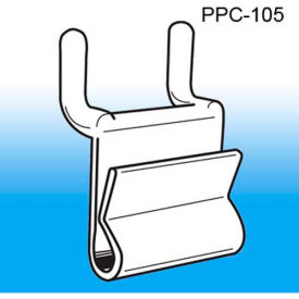 Clip Strip Corp. PPC-105 Power Wing Clip for Pegboard & Slatwall, 1/2"L, White image.