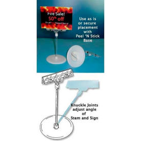 Clip Strip Corp. RC-7500 Roto Clip Signholder With Peel N Stick Base, 3-1/8"W image.