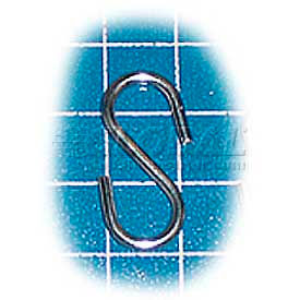 Clip Strip Corp. SH-100 Metal "S" Hooks, 1"L X .080"Dia., Bright-Plated Steel image.