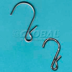 Clip Strip Corp. SH-75 Strip "S" Hooks, 1-3/4"L X .080"Dia., Pinched End - Zinc Plated Steel image.