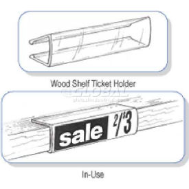 Clip Strip Corp. WTH-385C Wood Shelf Ticket Holders, 7/8"H X 3-1/4"W image.